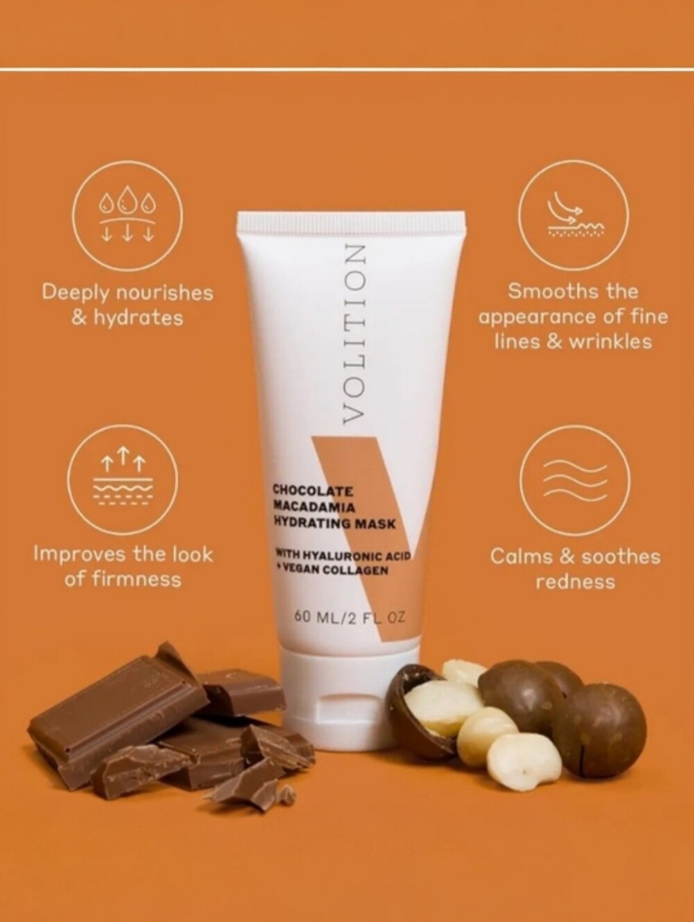 🆕️ Hydrating Face Mask Volition Chocolate Macadamia